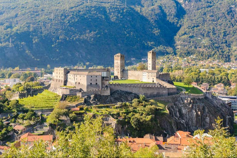 Castillo de Montebello, en la localidad suiza de Bellinzona