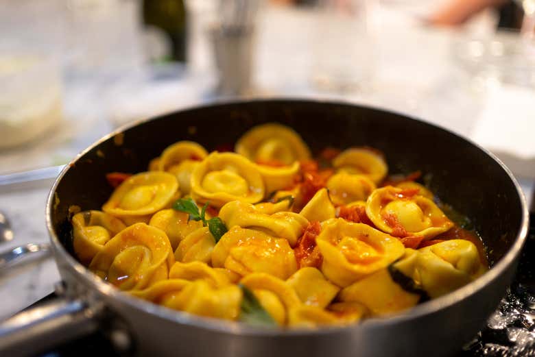 Cocinando la pasta fresca