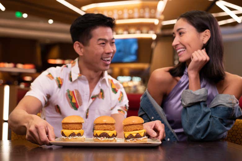 Disfrutando de la gastronomía americana