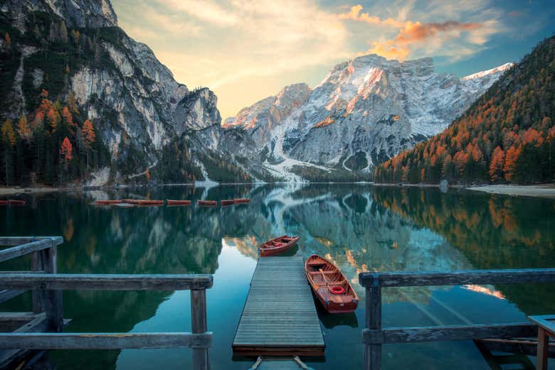 Panorámica del lago de Braies