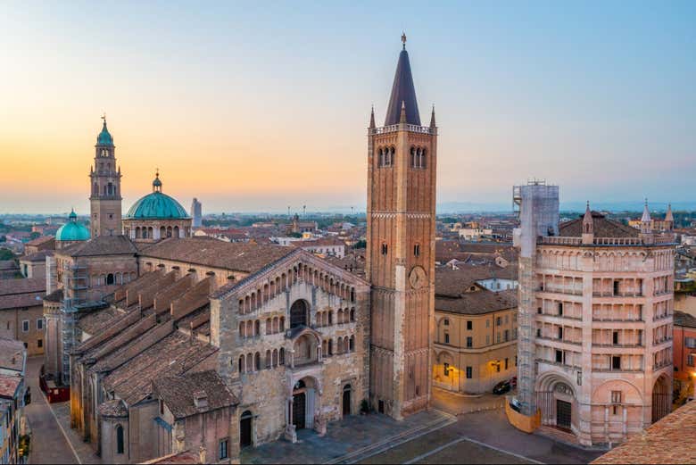 Panorámica de la catedral de Parma