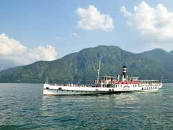 Lago de Como, barco de vapor